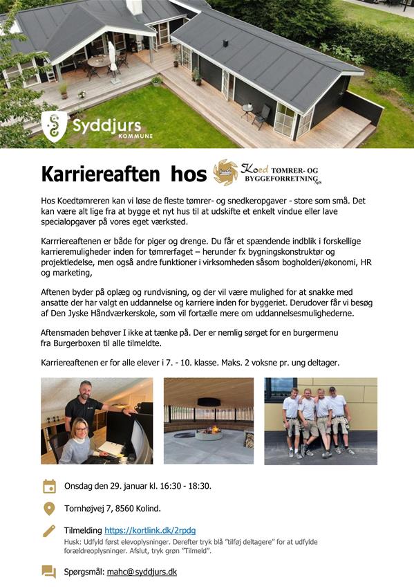Karriereaften hos Koed Tømrer- og byggeforretning